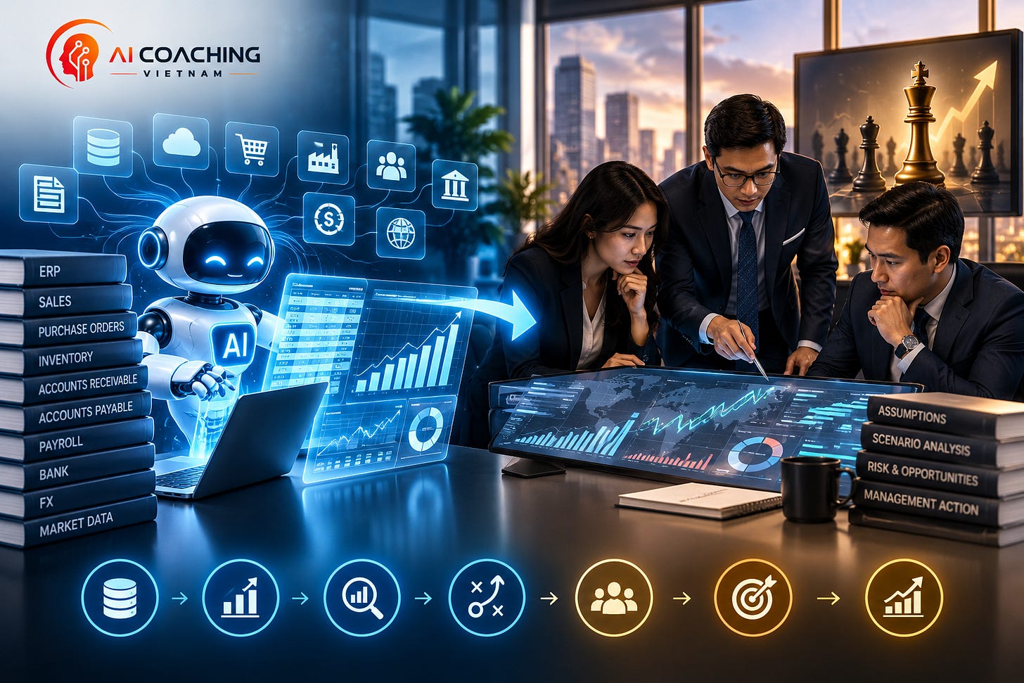 FP&A không còn dành phần lớn thời gian để tạo dự báo (Build the Forecast). FP&A dành nhiều thời gian hơn để kiểm chứng,