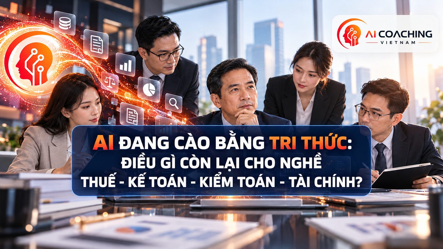 AI ĐANG CÀO BẰNG TRI THỨC: ĐIỀU GÌ CÒN LẠI CHO NGHỀ THUẾ - KẾ TOÁN - KIỂM TOÁN - TÀI CHÍNH?