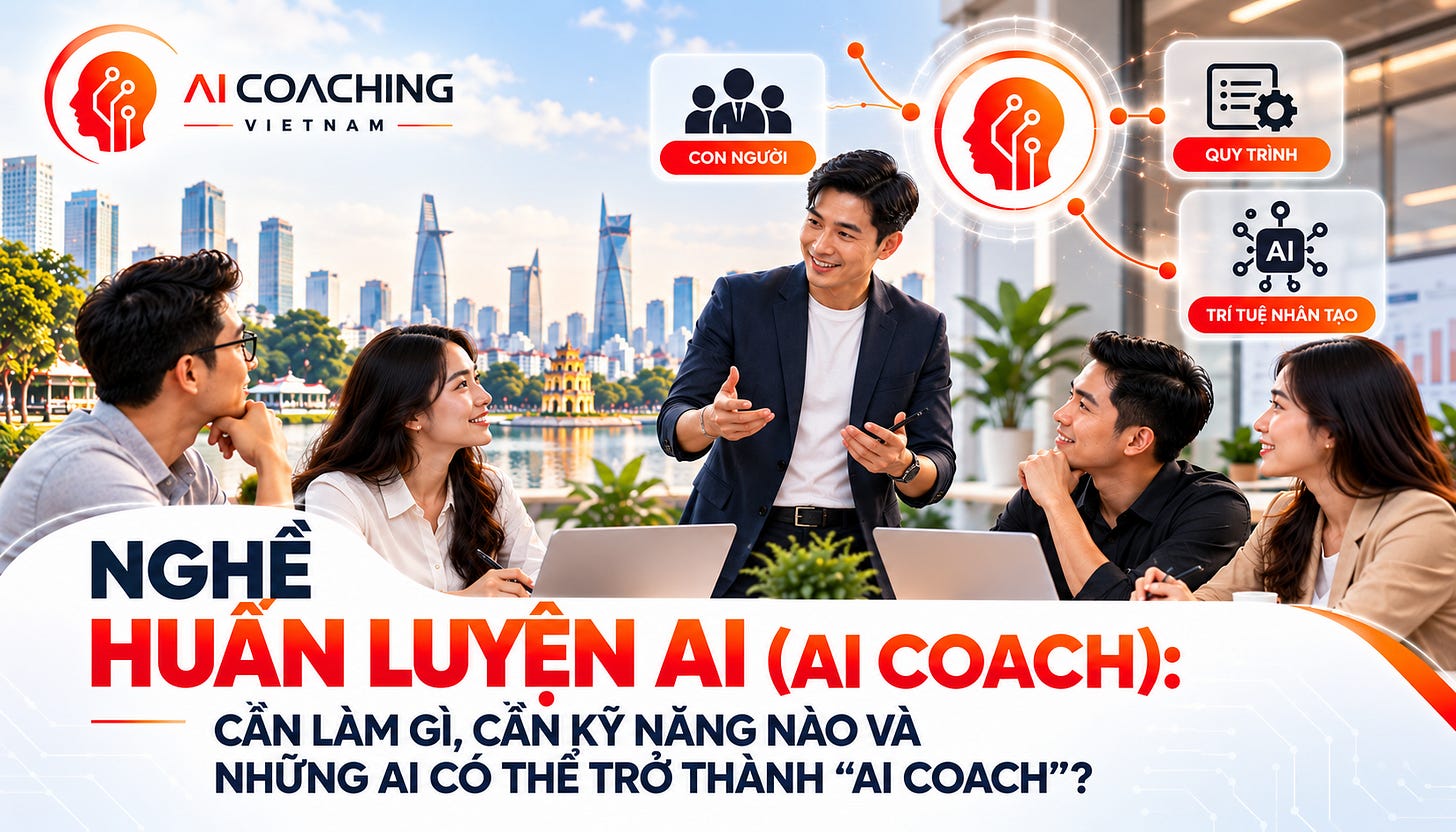 NGHỀ HUẤN LUYỆN AI (AI COACH): CẦN LÀM GÌ, CẦN KỸ NĂNG NÀO VÀ NHỮNG AI CÓ THỂ TRỞ THÀNH “AI COACH”?