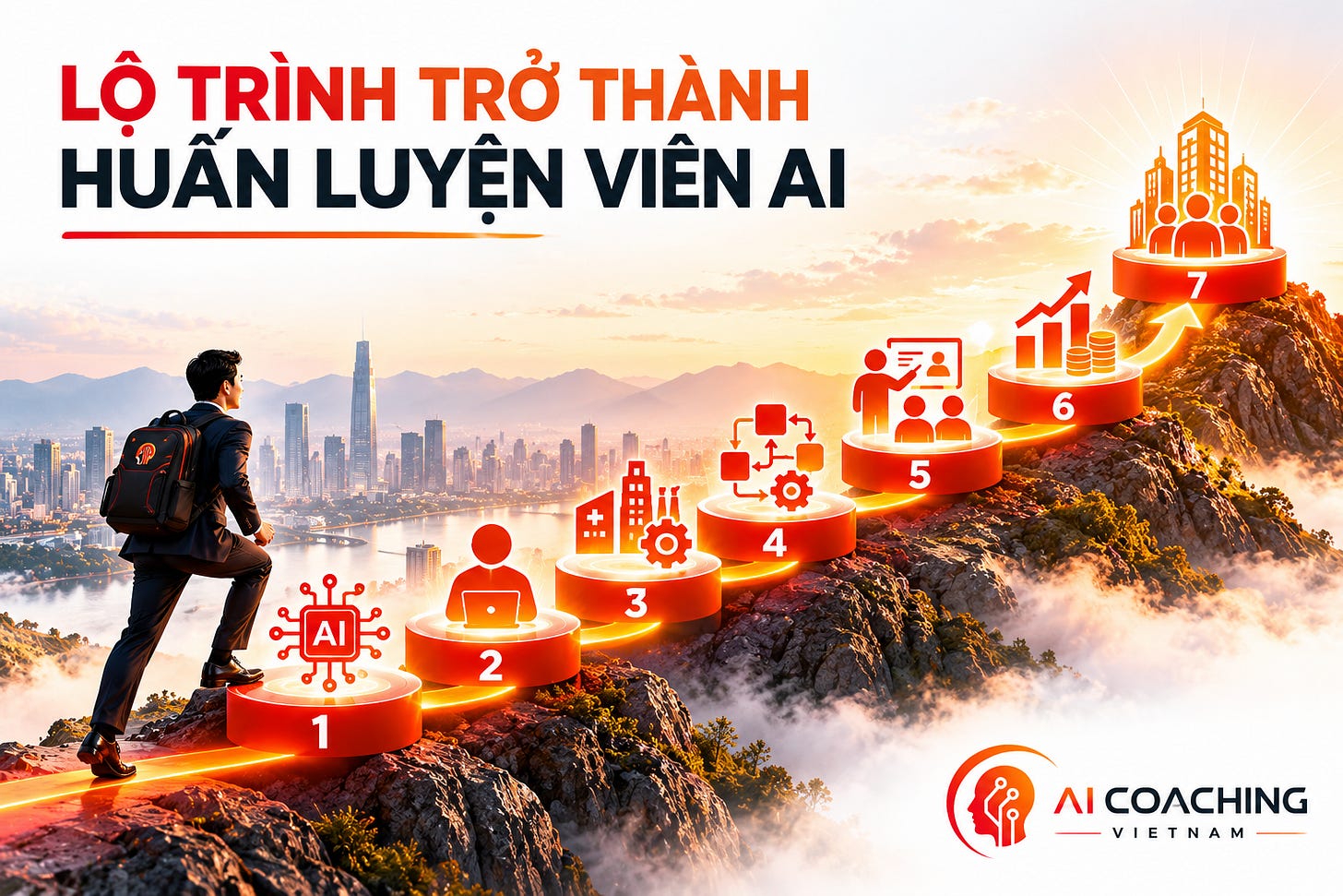 Lộ trình bảy chặng để trở thành huấn luyện viên AI