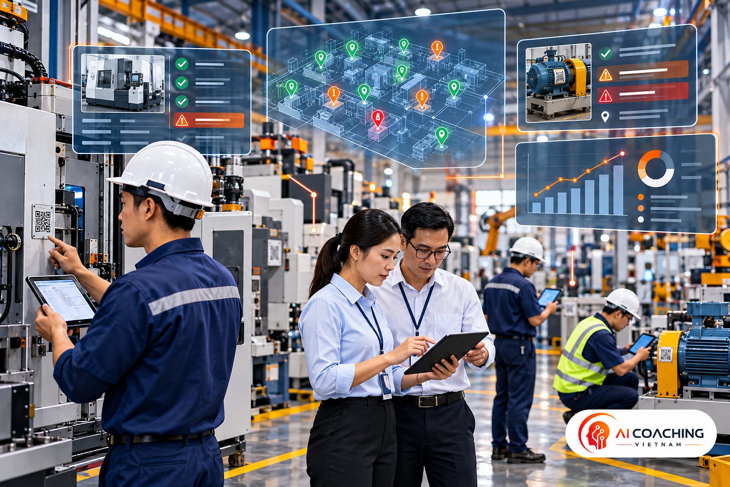 Tình huống kiểm kê tài sản tại một nhà máy quy mô lớn