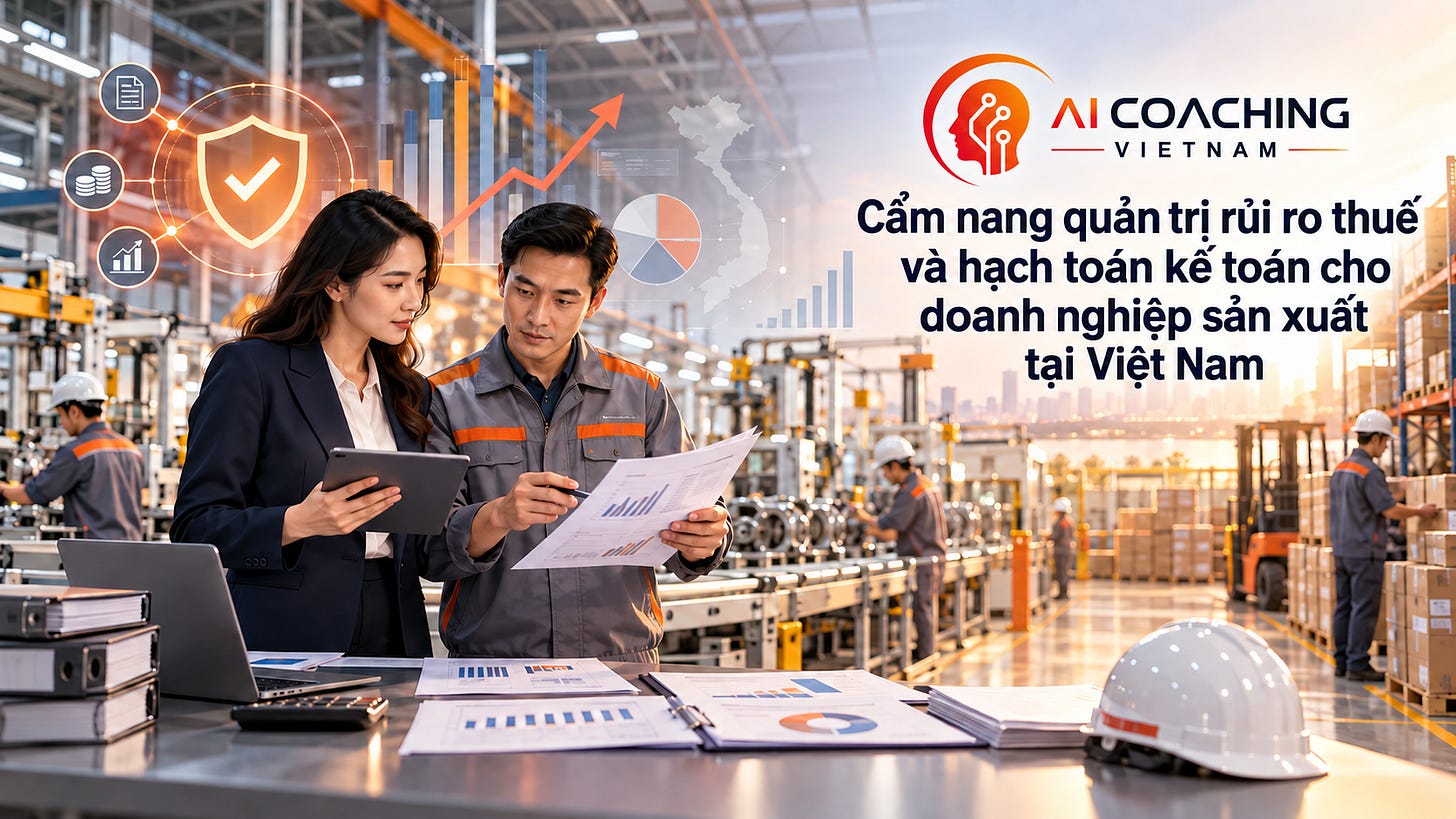 CẨM NANG QUẢN TRỊ RỦI RO THUẾ VÀ HẠCH TOÁN KẾ TOÁN CHO DOANH NGHIỆP SẢN XUẤT TẠI VIỆT NAM
