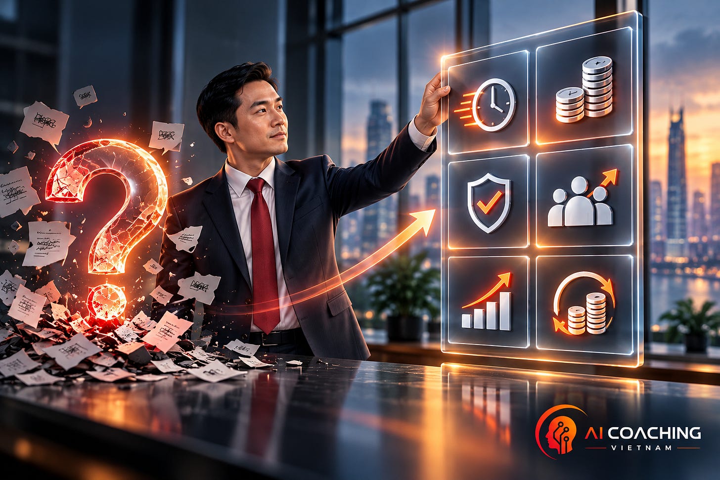 Bộ câu hỏi quản trị về hiệu quả AI