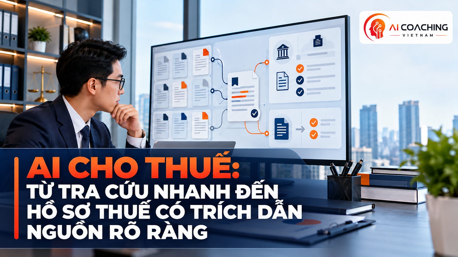 AI CHO THUẾ: TỪ TRA CỨU NHANH ĐẾN HỒ SƠ THUẾ CÓ TRÍCH DẪN NGUỒN RÕ RÀNG